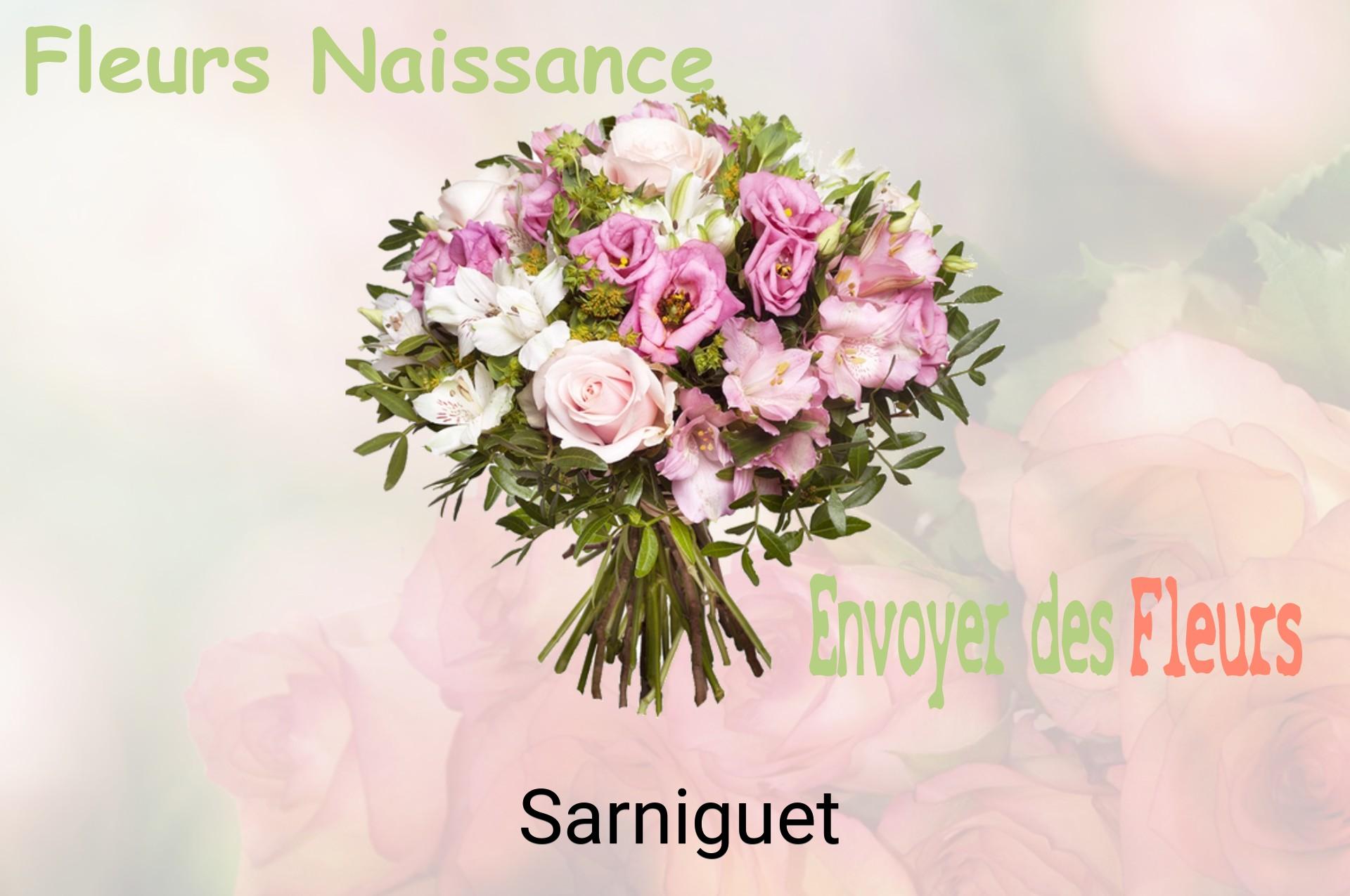 Bouquet de fleurs de naissance livré à Sarniguet